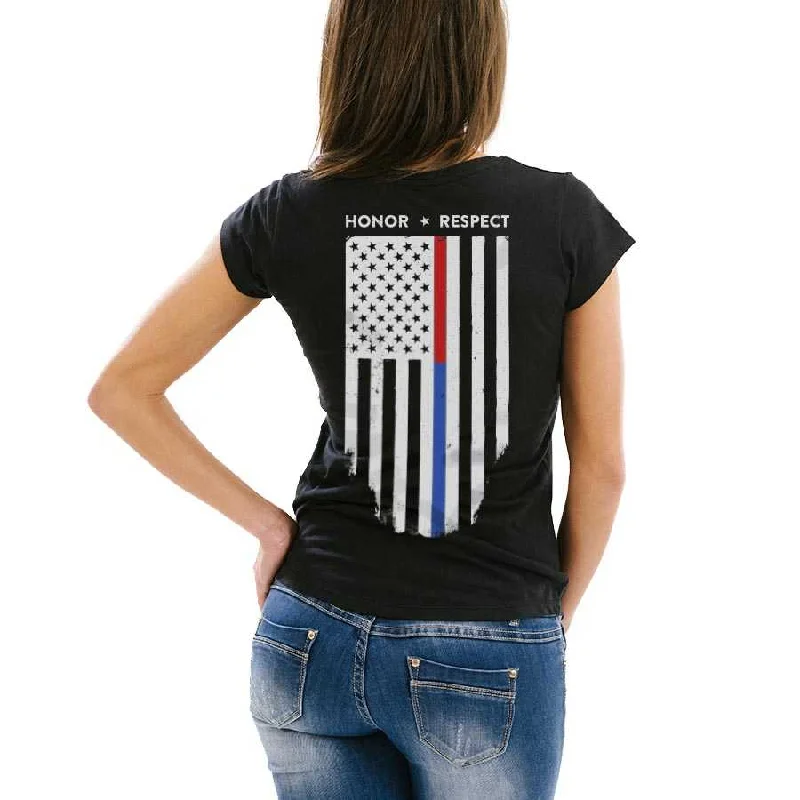 Women's T-Shirt - Dual Line Honor Respect