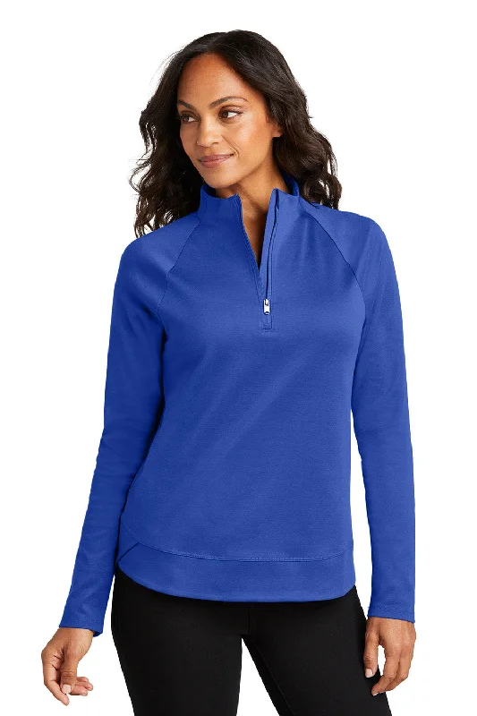 Port Authority Womens C-FREE Cypress Snag Resistant 1/4 Zip Sweatshirt - True Royal Blue - New