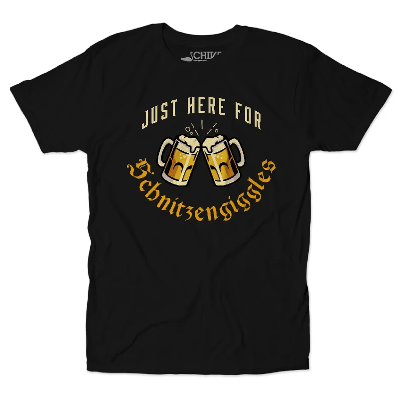 Here For The Schnitzengiggles Unisex Tee