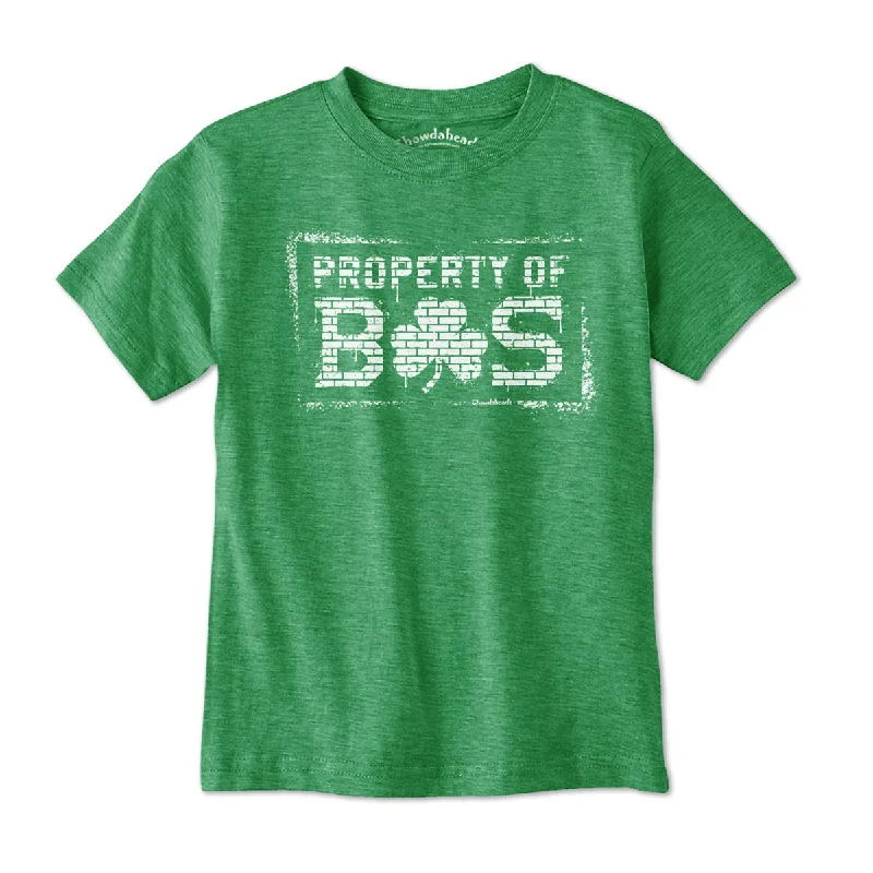 Property of BOS Shamrock Graffiti Youth T-Shirt