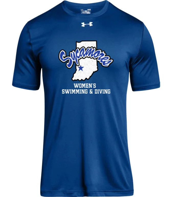 Men's Sycamores Women's Swimming & Diving Under Armour® Tech Tee