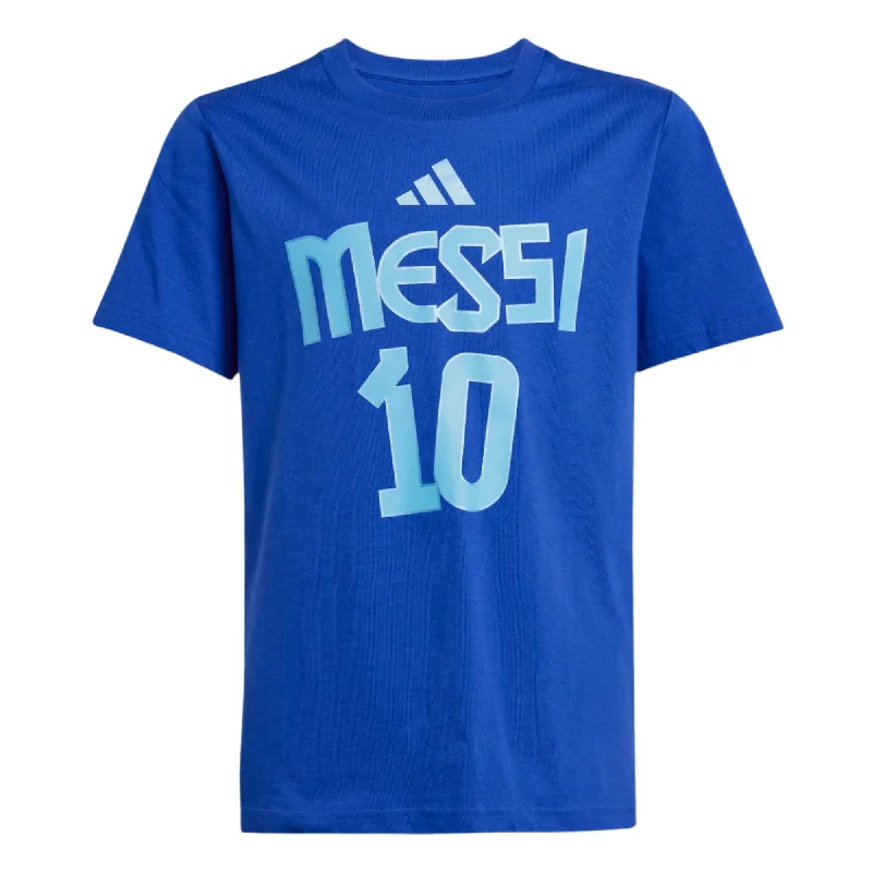 Adidas Youth Messi T-Shirt-Royal Blue