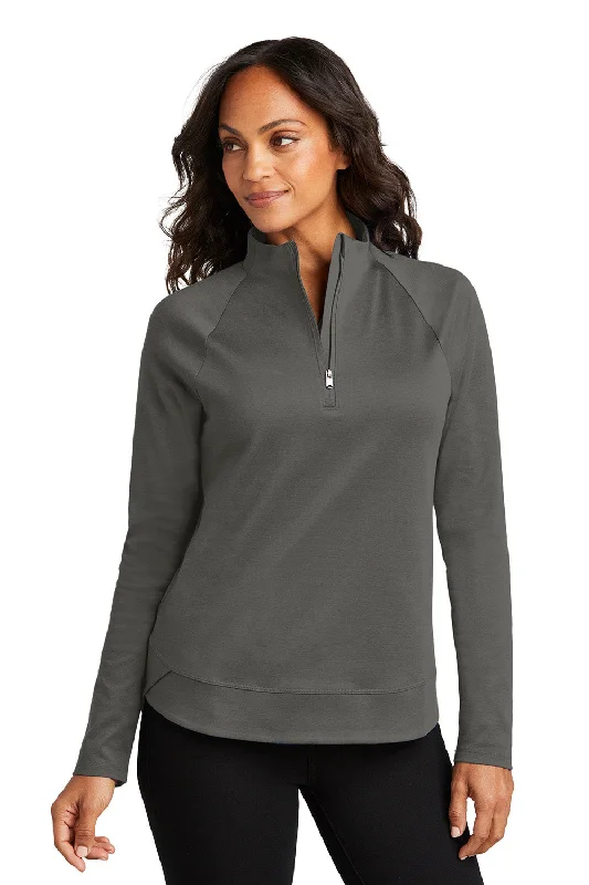 Port Authority Womens C-FREE Cypress Snag Resistant 1/4 Zip Sweatshirt - Steel Grey - New