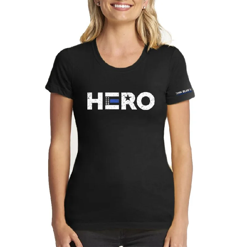 Women's T-Shirt, HERO - Thin Blue Line USA