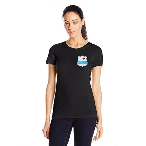 Slim Fit Woman's Short Sleeve T-Shirt - Badge