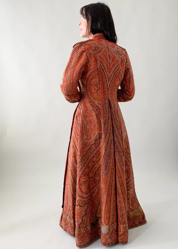 Antique Victorian Paisley Duster Coat