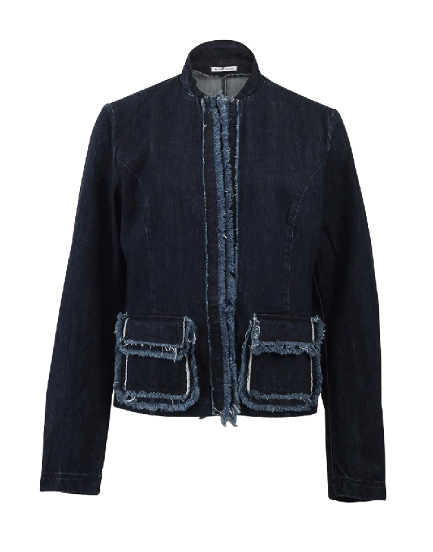 Denim Frayed Jacket