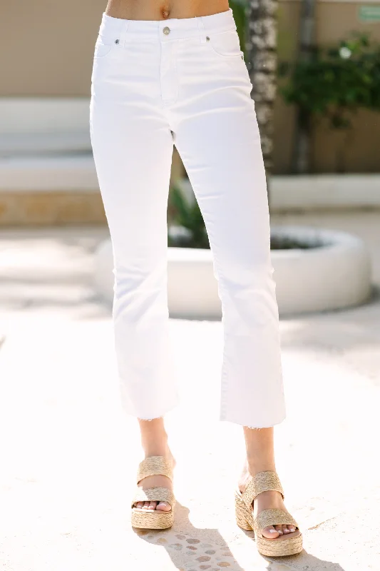 Feeling Your Best White Straight Leg Jeans