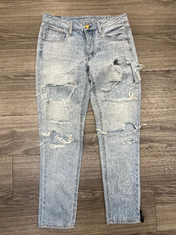 Jeans Straight By American Eagle In Blue, Size: 2