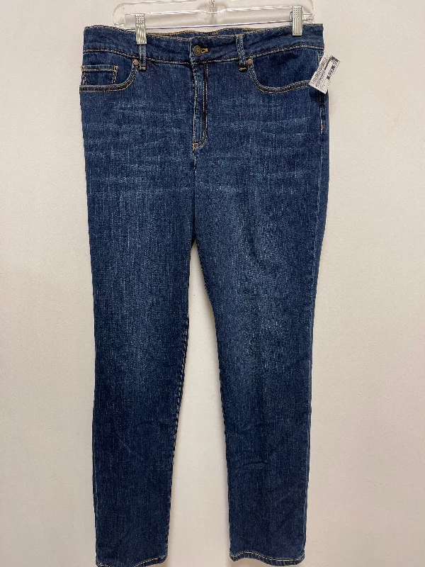 Jeans Straight By Brooks Brothers In Blue Denim, Size: 8