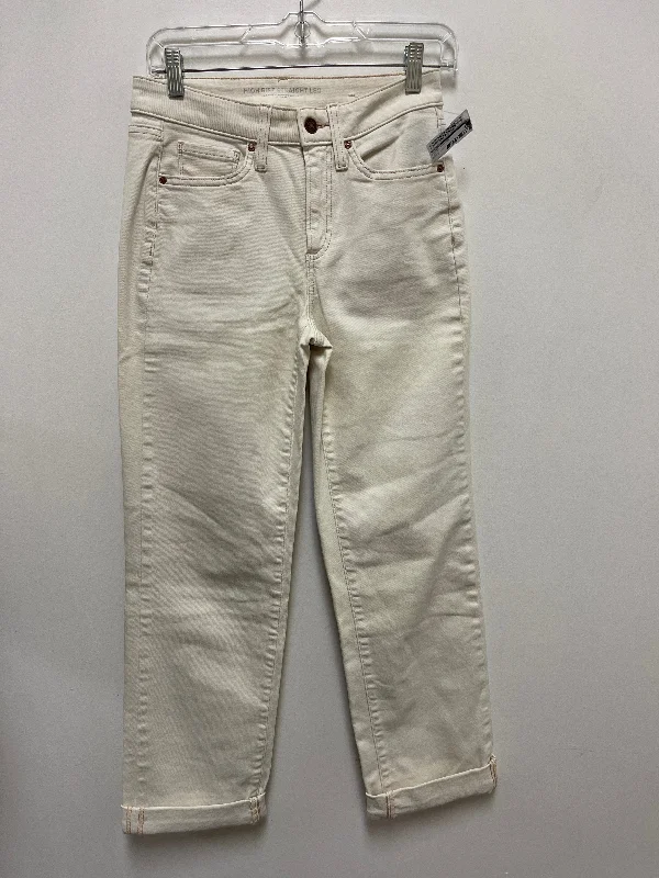 Jeans Straight By Chicos In Cream, Size: 0