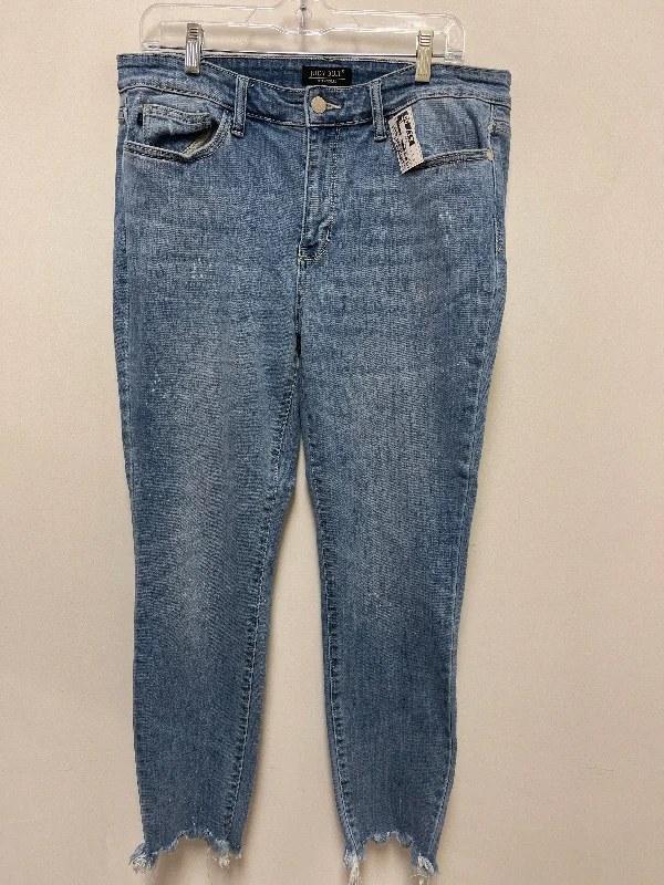 Jeans Straight By Judy Blue In Blue, Size: 14