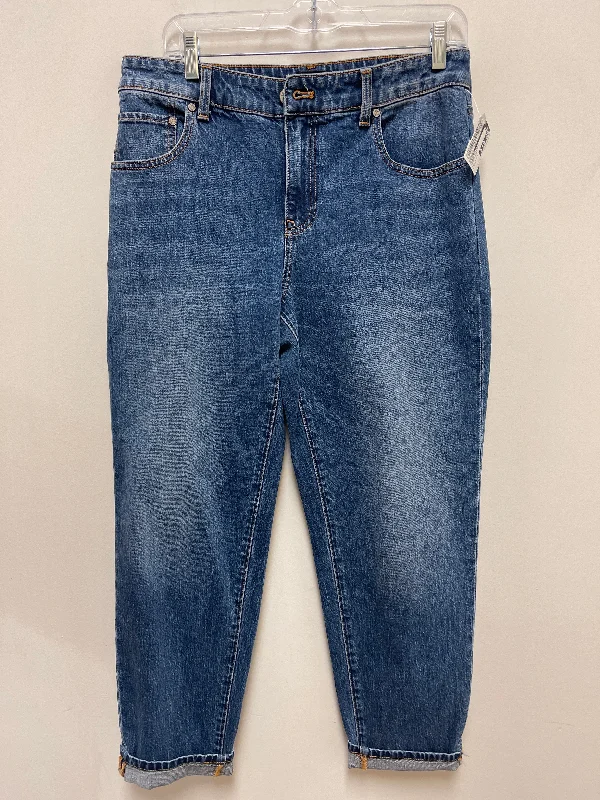 Jeans Straight By Talbots In Blue Denim, Size: 8