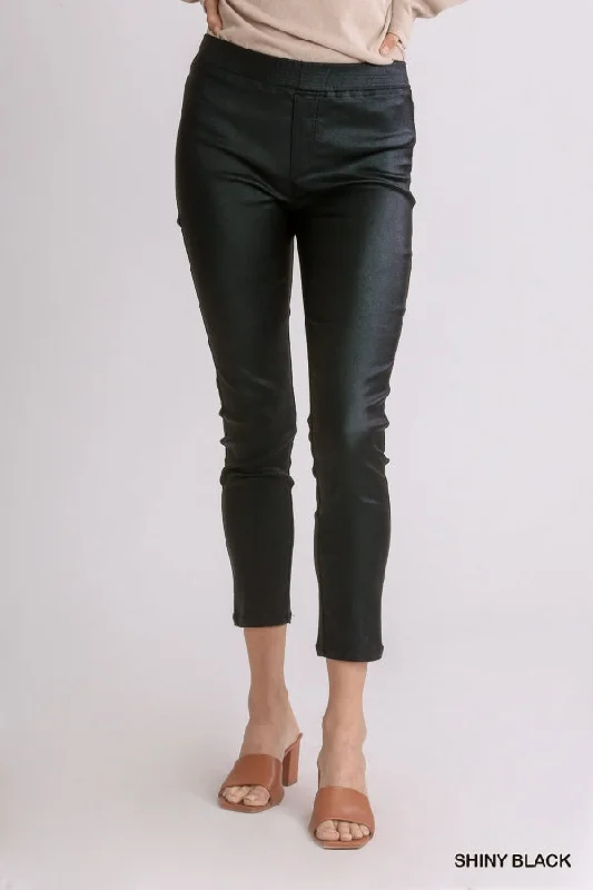 Umgee Metallic Slim Straight Jeggings