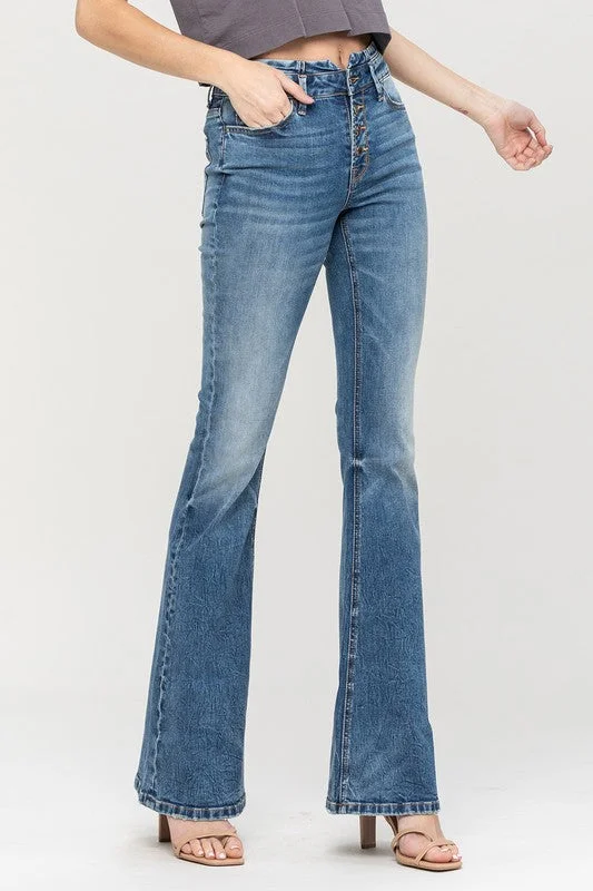 Vervet Valinda Flare Button Up Jeans