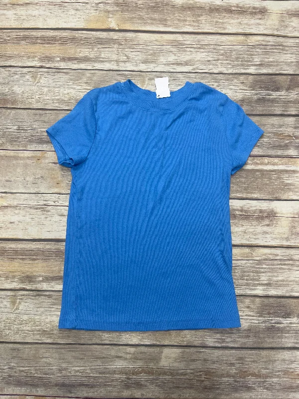 Top Short Sleeve Basic By A New Day In Blue, Size: L