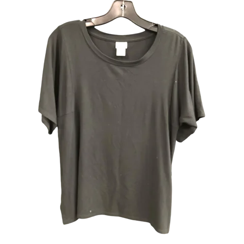 Top Short Sleeve Basic By Chicos In Black, Size: S