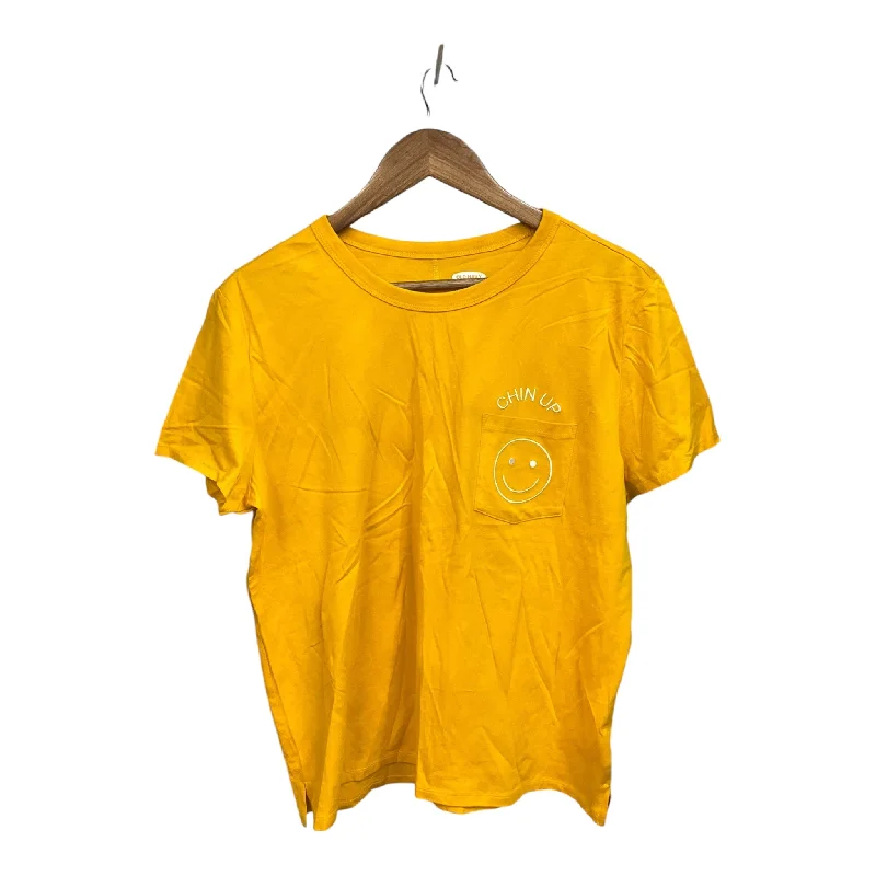 Top Short Sleeve Basic By Old Navy In Yellow, Size: M