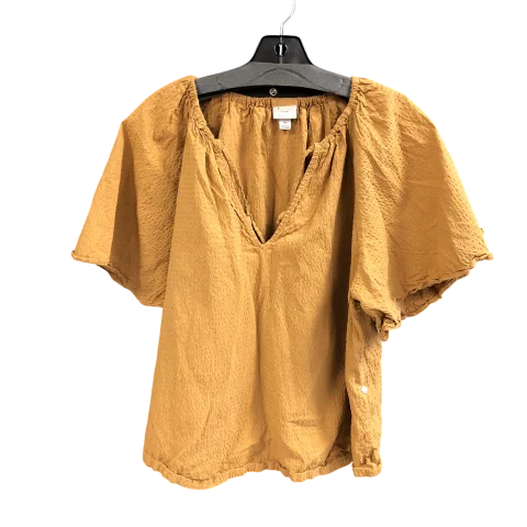 Top Short Sleeve By A New Day In Tan, Size: Xl