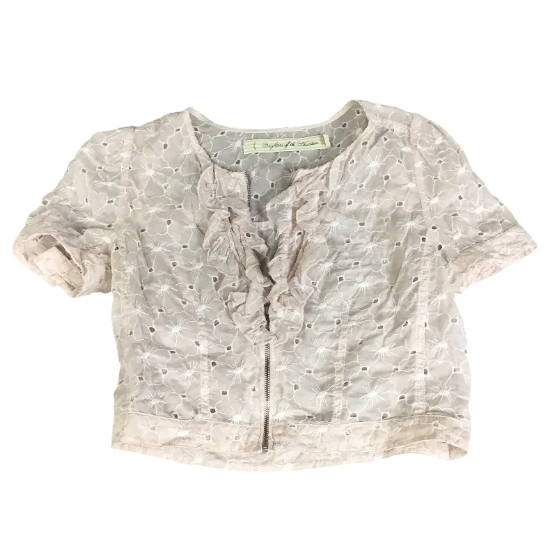 Top Short Sleeve By Anthropologie In Pink, Size: Xs