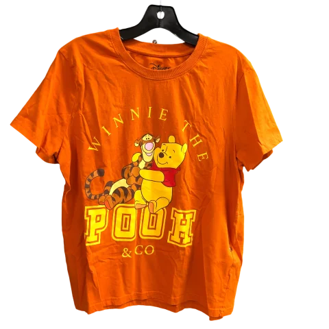 Top Short Sleeve By Disney Store In Orange, Size: L