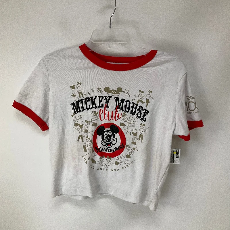 Top Short Sleeve By Disney Store In White, Size: Xxl