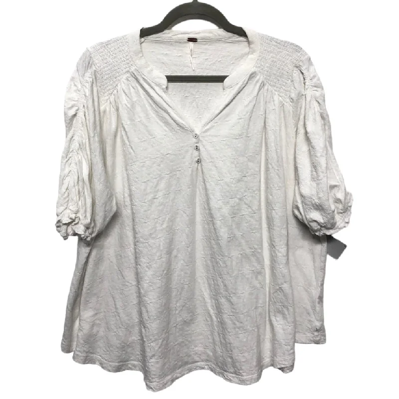 Top Short Sleeve By Free People In White, Size: L