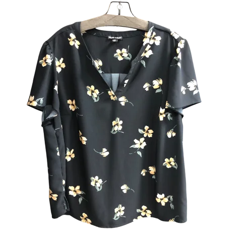 Top Short Sleeve By Hilary Radley In Navy, Size: Xxl