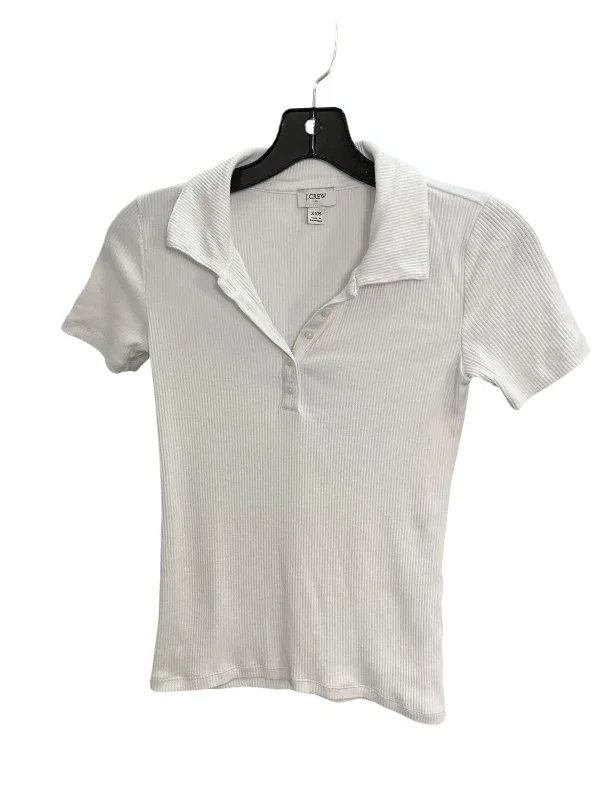 Top Short Sleeve By J Crew In White, Size: Xxs