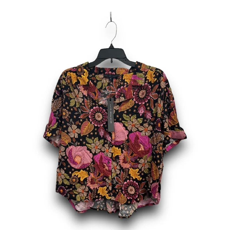 Top Short Sleeve By Jane And Delancey In Floral Print, Size: Xl