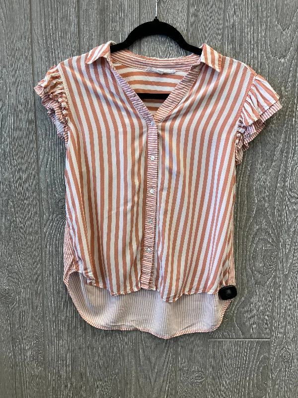 Top Short Sleeve By Jane And Delancey In Striped Pattern, Size: M