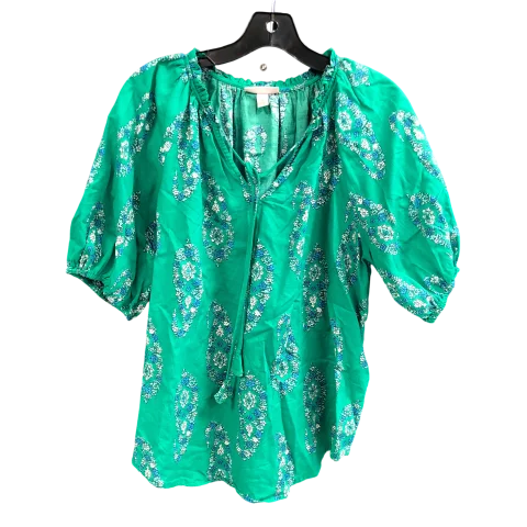 Top Short Sleeve By Knox Rose In Green, Size: M