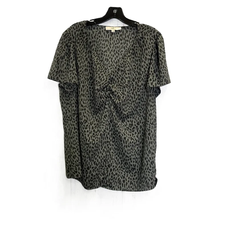 Top Short Sleeve By Loft In Animal Print, Size: 16