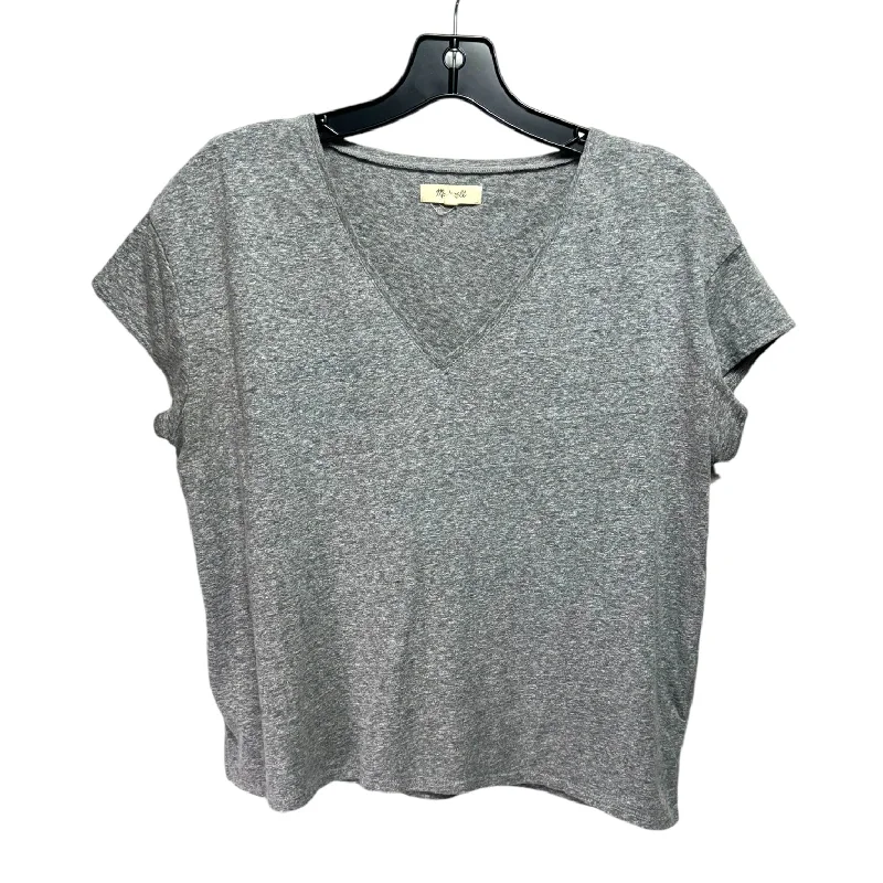 Top Short Sleeve By Madewell In Grey, Size: S