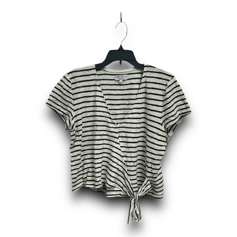 Top Short Sleeve By Madewell In Striped Pattern, Size: Xl