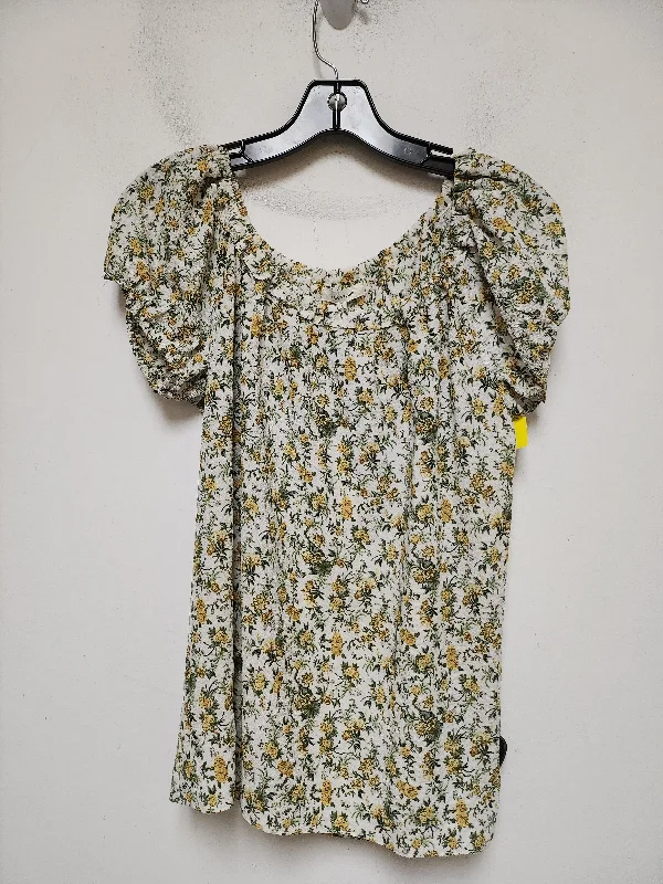 Top Short Sleeve By Max Studio In Floral Print, Size: S