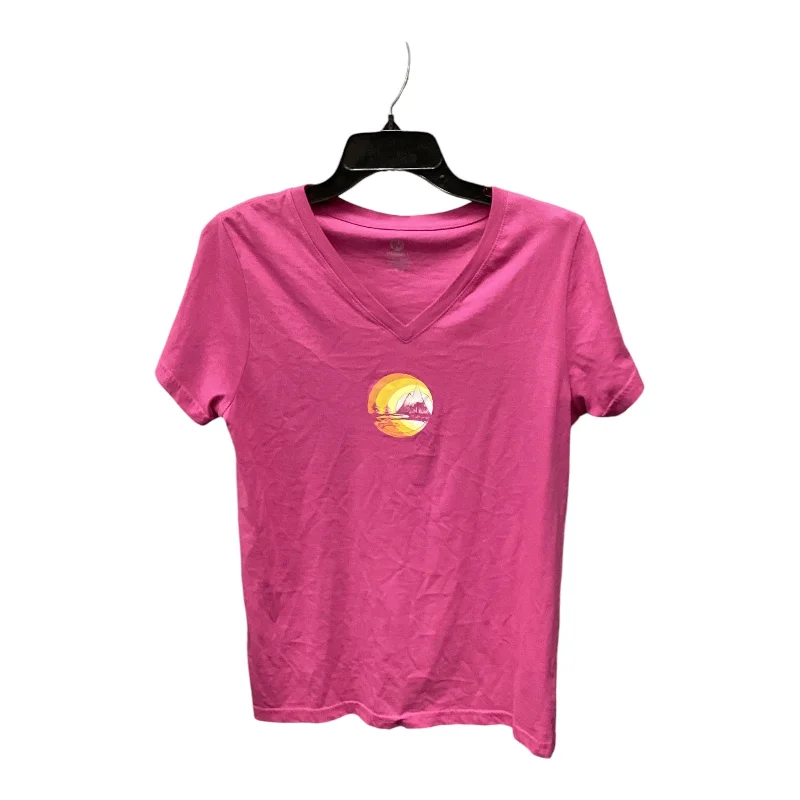 Top Short Sleeve By Merrell In Pink, Size: M