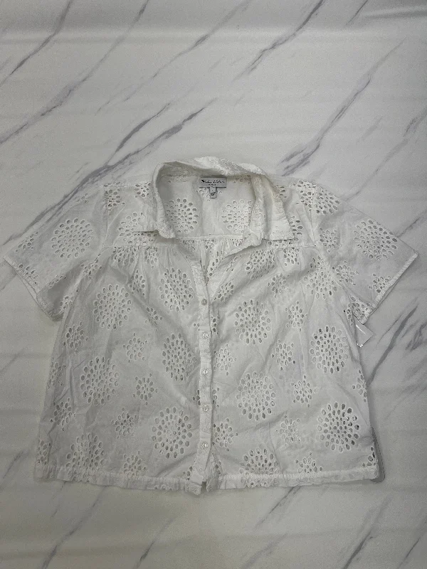 Top Short Sleeve By Michael Stars In White, Size: L