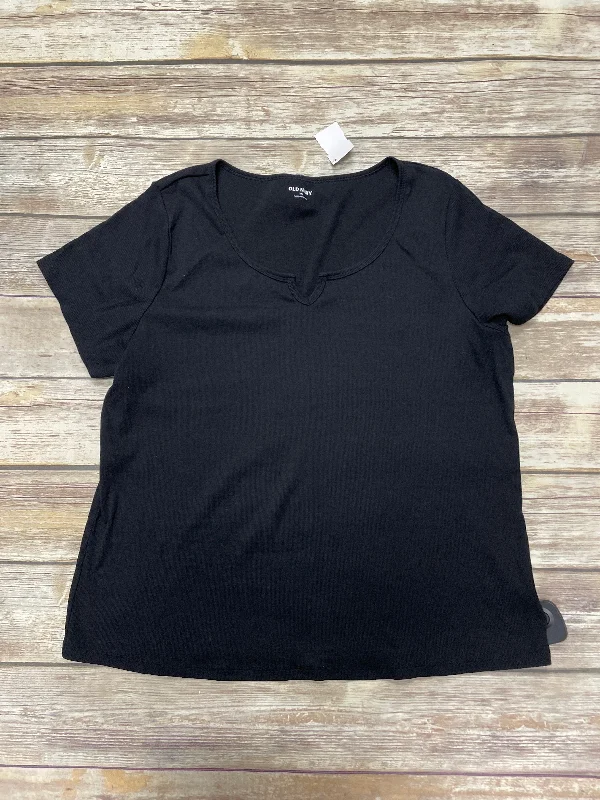 Top Short Sleeve By Old Navy In Black, Size: Xxl