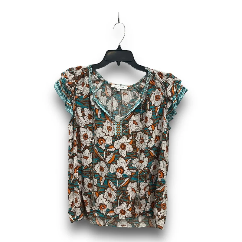 Top Short Sleeve By Rose And Olive In Multi-colored, Size: M