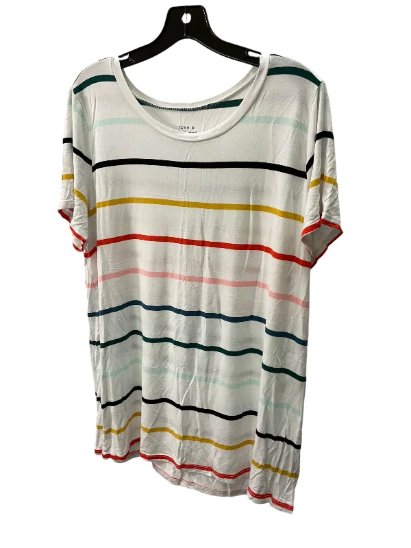 Top Short Sleeve By Torrid In Striped, Size: 18