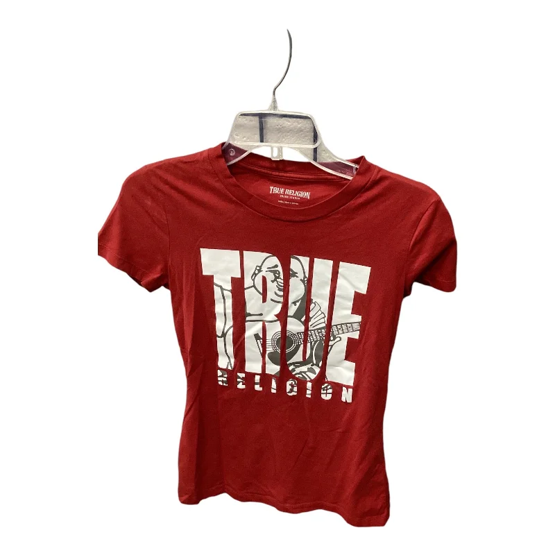 Top Short Sleeve By True Religion In Red, Size: S