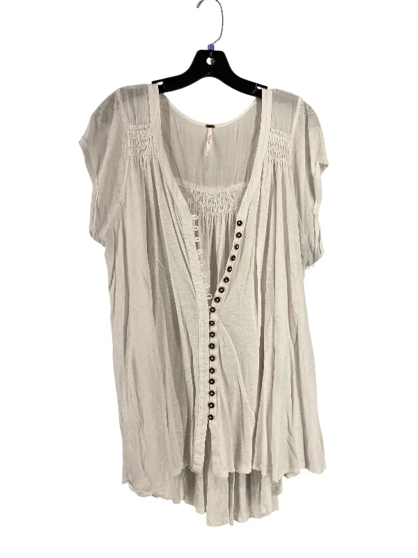 Tunic Short Sleeve By Free People In White, Size: L