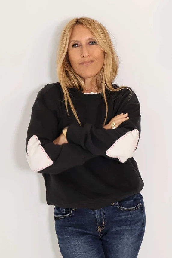 Kerri Rosenthal Boyfriend Patchwork Sweatshirt