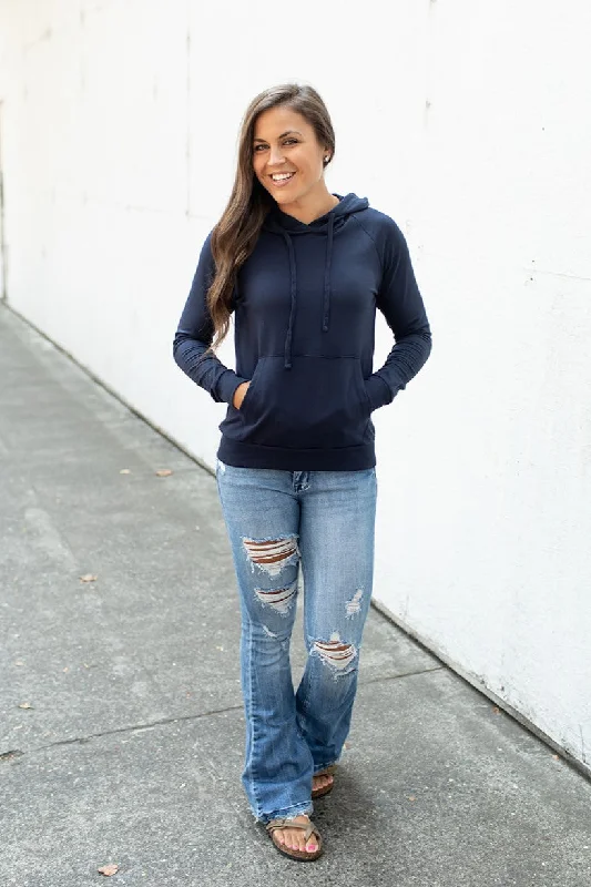 Navy Blue Lightweight Hoodie (SM-2X)