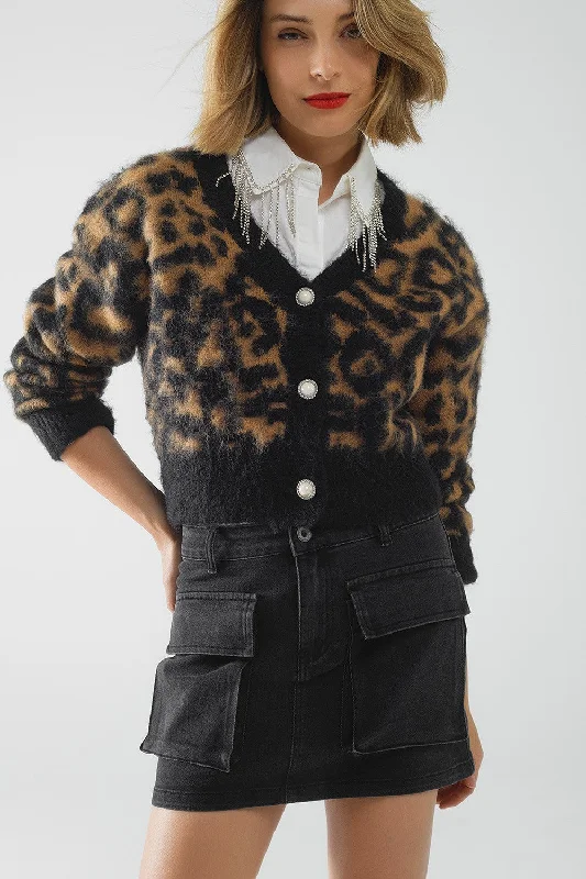 Q2 Leopard Print Cardigan