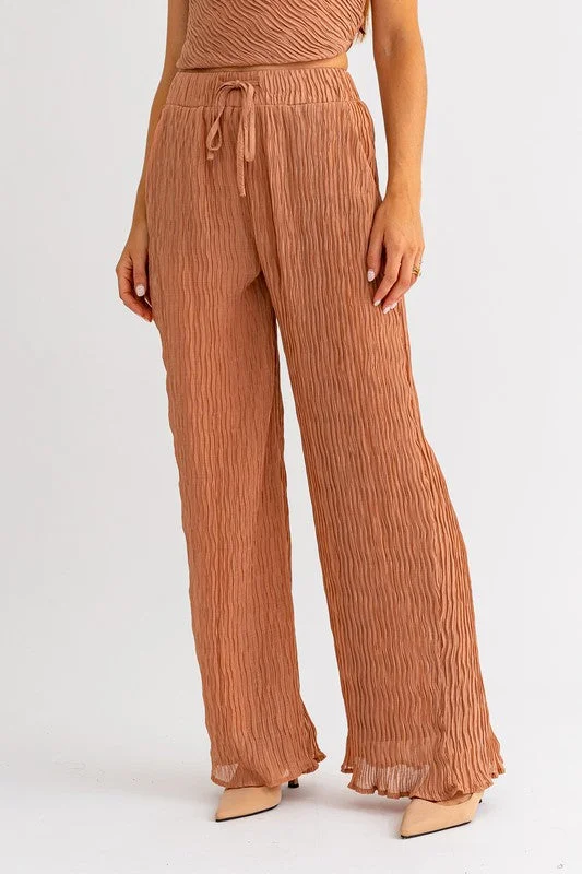 Athena Textured Wide Leg Pants