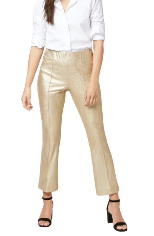 Faye Flare Cropped Pant In Plantino Vegan Suede