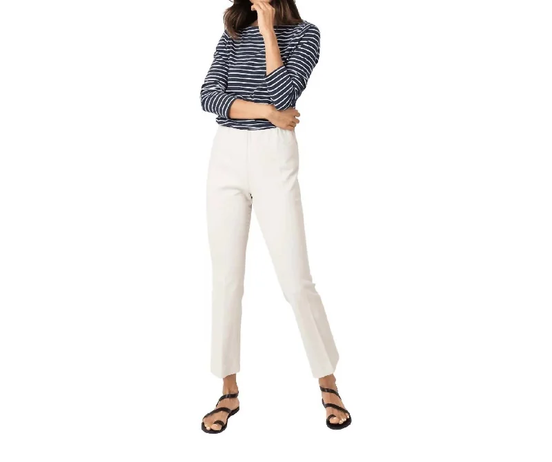 Faye Flare Pant In Taupe Garment-Dyed Stretch Twill