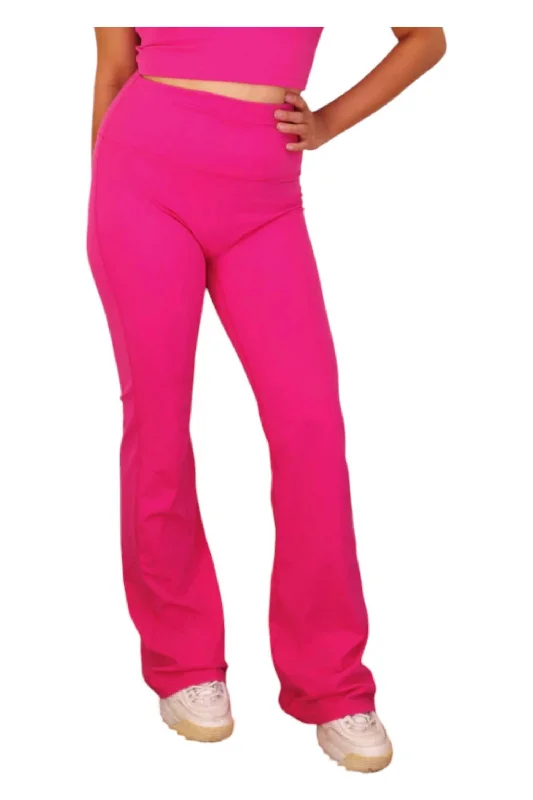 Flared Pants In Pink